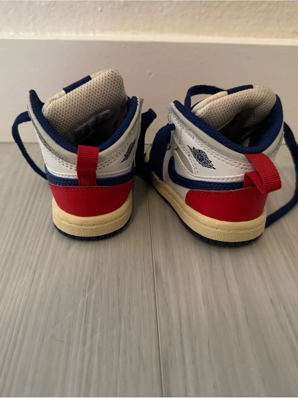 Jordan Kids Red, Navy & Cream High-Top Sneakers